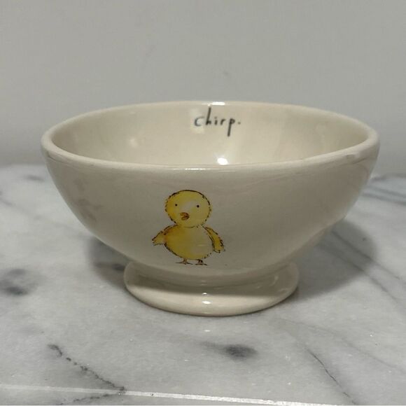 Charming Cream Bowl with Chick Design Rae Dunn chirp VTG - Picture 12 of 12
